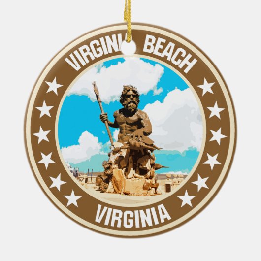Virginia Beach Keramisch Ornament (Achterkant)