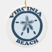 Virginia Beach. Keramisch Ornament (Achterkant)