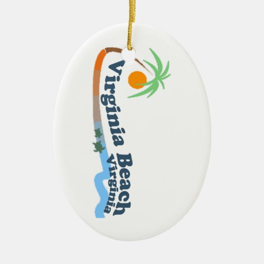 Virginia Beach. Keramisch Ornament (Voorkant)