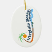 Virginia Beach. Keramisch Ornament (Achterkant)