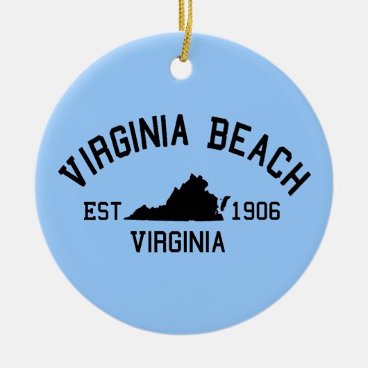 Virginia Beach. Keramisch Ornament (Voorkant)