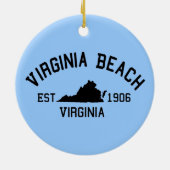 Virginia Beach. Keramisch Ornament (Achterkant)