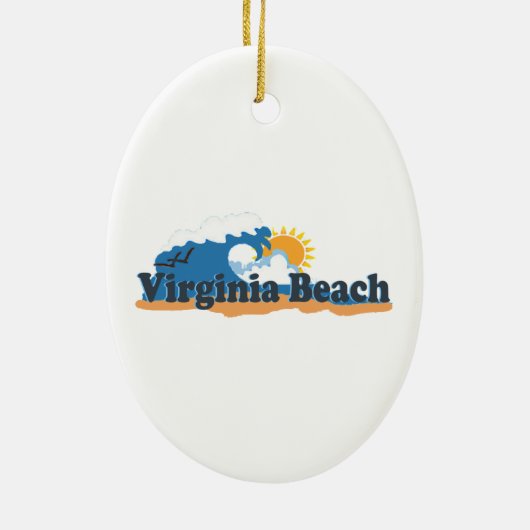 Virginia Beach. Keramisch Ornament (Achterkant)