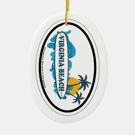 Virginia Beach. Keramisch Ornament (Voorkant)