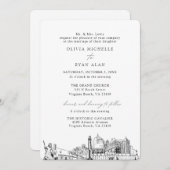 Virginia Beach Kerk Bruiloft Twee Locatie Kaart (Voorkant / Achterkant)