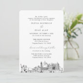 Virginia Beach Kerk Bruiloft Twee Locatie Kaart (Staand voorkant)