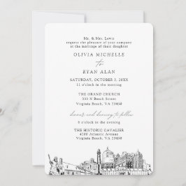 Virginia Beach Kerk Bruiloft Twee Locatie Kaart