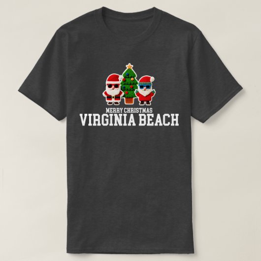 Virginia Beach Kerstmis T-shirt (Design voorkant)