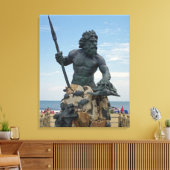 Virginia Beach King Neptune Canvas Afdruk (Insitu (Woonkamer))