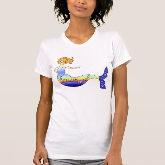 Virginia Beach Mermaid T-shirt (Voorkant)