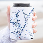 Virginia Beach minimale moderne bruiloft gunst Blikjeskoeler