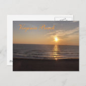 Virginia Beach op zonsondergang Briefkaart (Voorkant / Achterkant)