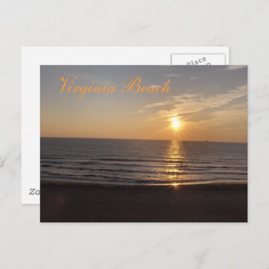 Virginia Beach op zonsondergang Briefkaart (Voorkant / Achterkant)
