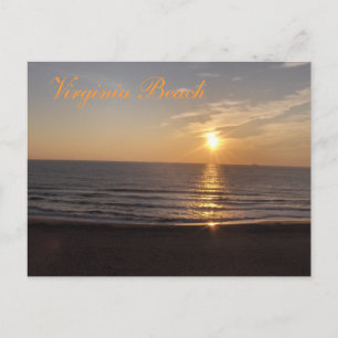 Virginia Beach op zonsondergang Briefkaart
