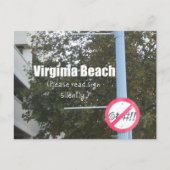 Virginia Beach Profanity Signs Briefkaart (Voorkant)
