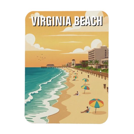 Virginia Beach Reizen Magneet (Verticaal)