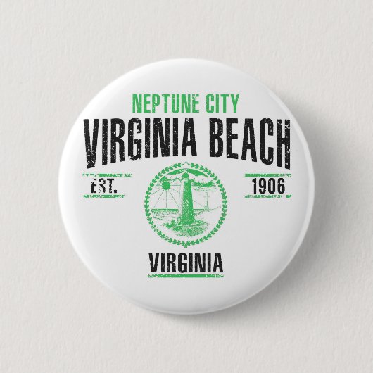 Virginia Beach Ronde Button 5,7 Cm (Voorkant)