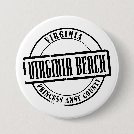 Virginia Beach Ronde Button 7,6 Cm (Voorkant)
