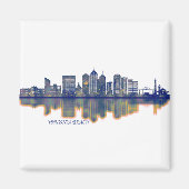 Virginia Beach Skyline Magneet (Voorkant)