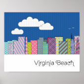 Virginia Beach Skyline Poster (Voorkant)