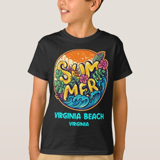 Virginia Beach Summer Vacation Souvenir Holiday T-shirt (Voorkant)