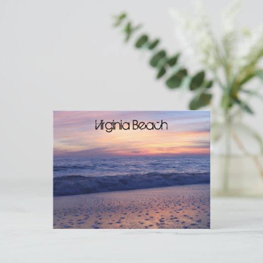 Virginia Beach Sunrise Briefkaart (Staand voorkant)
