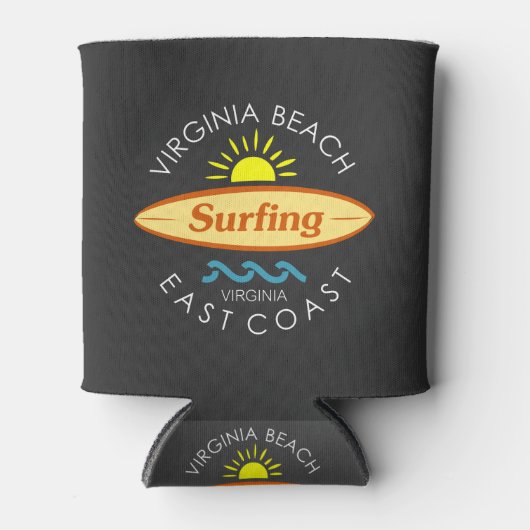 Virginia Beach Surfing Blikjeskoeler (Voorkant)