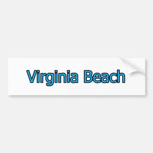 Virginia Beach Tekst Logo Bumpersticker (Voorkant)