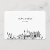 Virginia Beach Traditionele RSVP Maaltijden Opties Informatiekaartje (Achterkant)