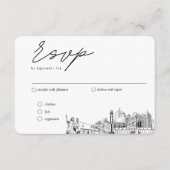 Virginia Beach Traditionele RSVP Maaltijden Opties Informatiekaartje (Voorkant)