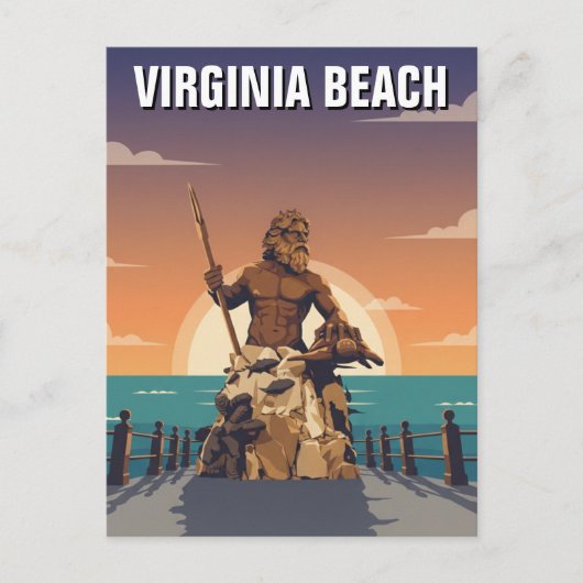 Virginia Beach Travel Briefkaart (Voorkant)