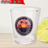 Virginia Beach USA Retro Sunset Souvenirs 80s Shot Glas