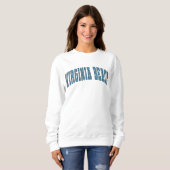 Virginia Beach  Varsity College Style Sweat Trui (Voorkant volledig)