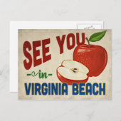 Virginia Beach Virginia Apple - Vintage Travel Briefkaart (Voorkant / Achterkant)