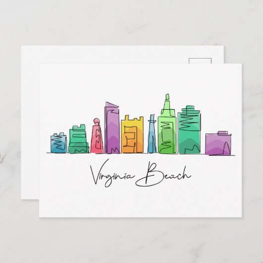 Virginia Beach VIRGINIA Briefkaart (Voorkant / Achterkant)