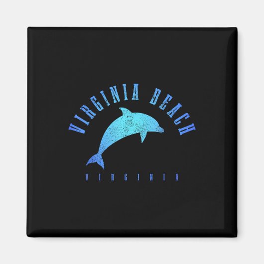 Virginia Beach Virginia  Dolfijn Vakantie Magneet (Voorkant)
