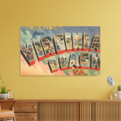 Virginia Beach, Virginia - Large Letter Scenes Canvas Afdruk (Insitu (Woonkamer))