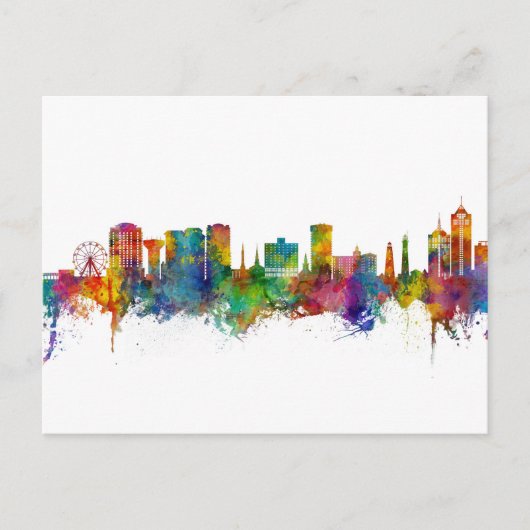 Virginia Beach Virginia Skyline Briefkaart (Voorkant)