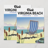 Virginia Beach Virginia USA reisposter (Voorkant / Achterkant)