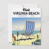 Virginia Beach Virginia USA reisposter (Achterkant)