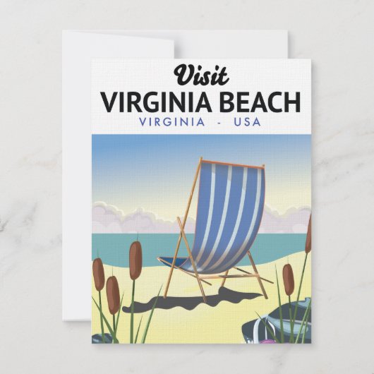 Virginia Beach Virginia USA reisposter (Achterkant)