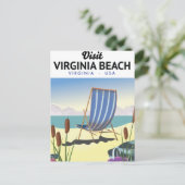 Virginia Beach Virginia USA reisposter Briefkaart (Staand voorkant)