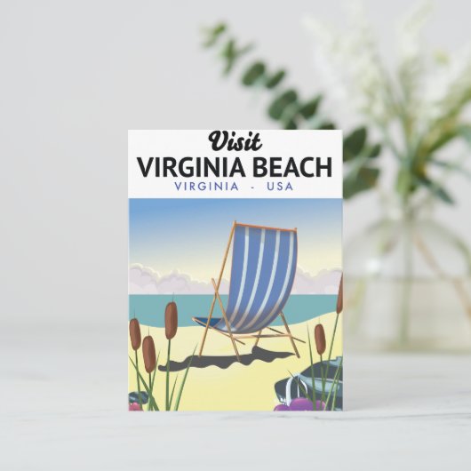 Virginia Beach Virginia USA reisposter Briefkaart (Staand voorkant)