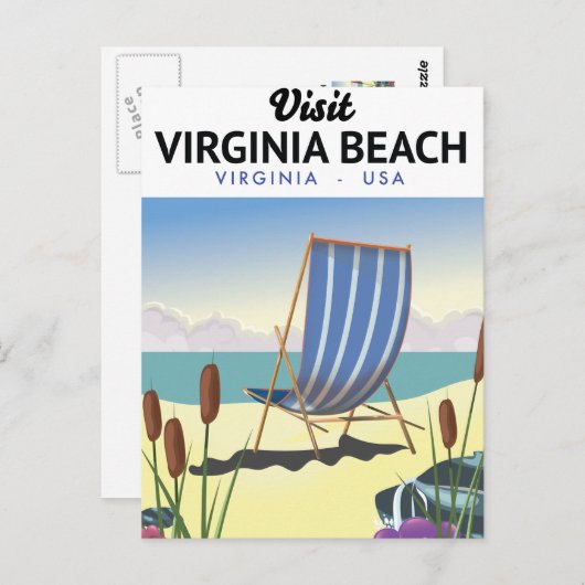 Virginia Beach Virginia USA reisposter Briefkaart (Voorkant / Achterkant)