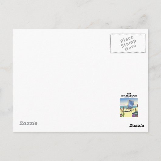 Virginia Beach Virginia USA reisposter Briefkaart (Achterkant)