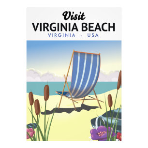Virginia Beach Virginia USA-reisposter Foto Afdruk