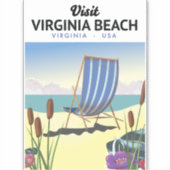 Virginia Beach Virginia USA reisposter Sticker (Voorkant)