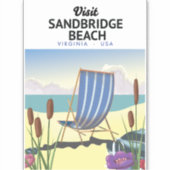 Virginia Beach Virginia USA reisposter Sticker (Voorkant)