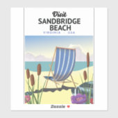 Virginia Beach Virginia USA reisposter Sticker (Vel)