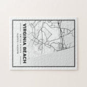 Virginia Beach Virginia USA Travel City Map Legpuzzel (Horizontaal)
